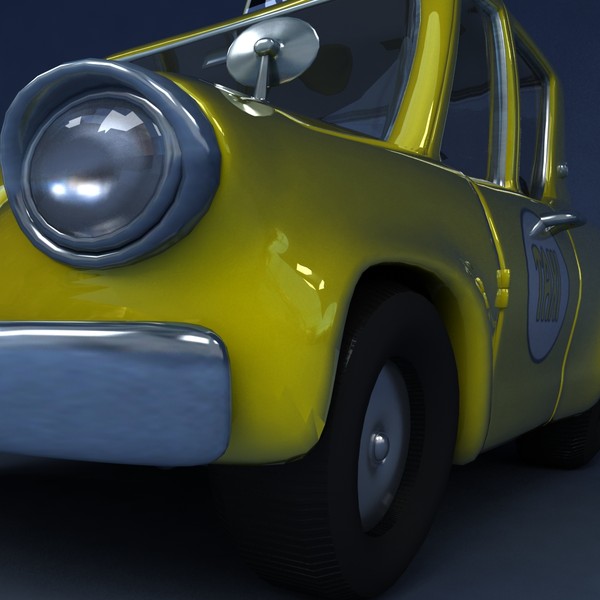 3d model taxi cartoon - 3D Taxi Toon by mo_3ds
